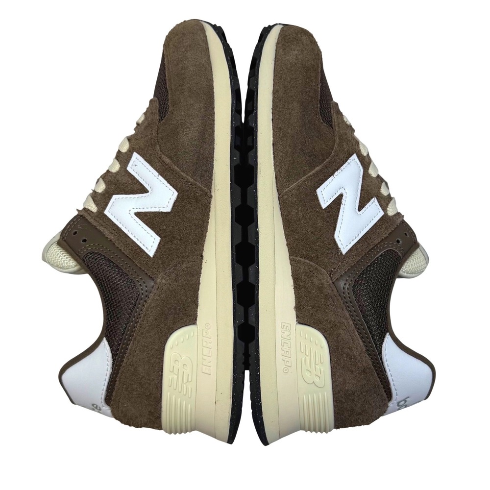 NIB Anthropologie New Balance 574 Sneakers Suede Mushroom Brown M7/W8.5 Retro - Picture 4 of 10